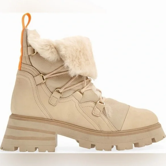 Beautisoles Beige Leather Winter Boots - Picture 7 of 7